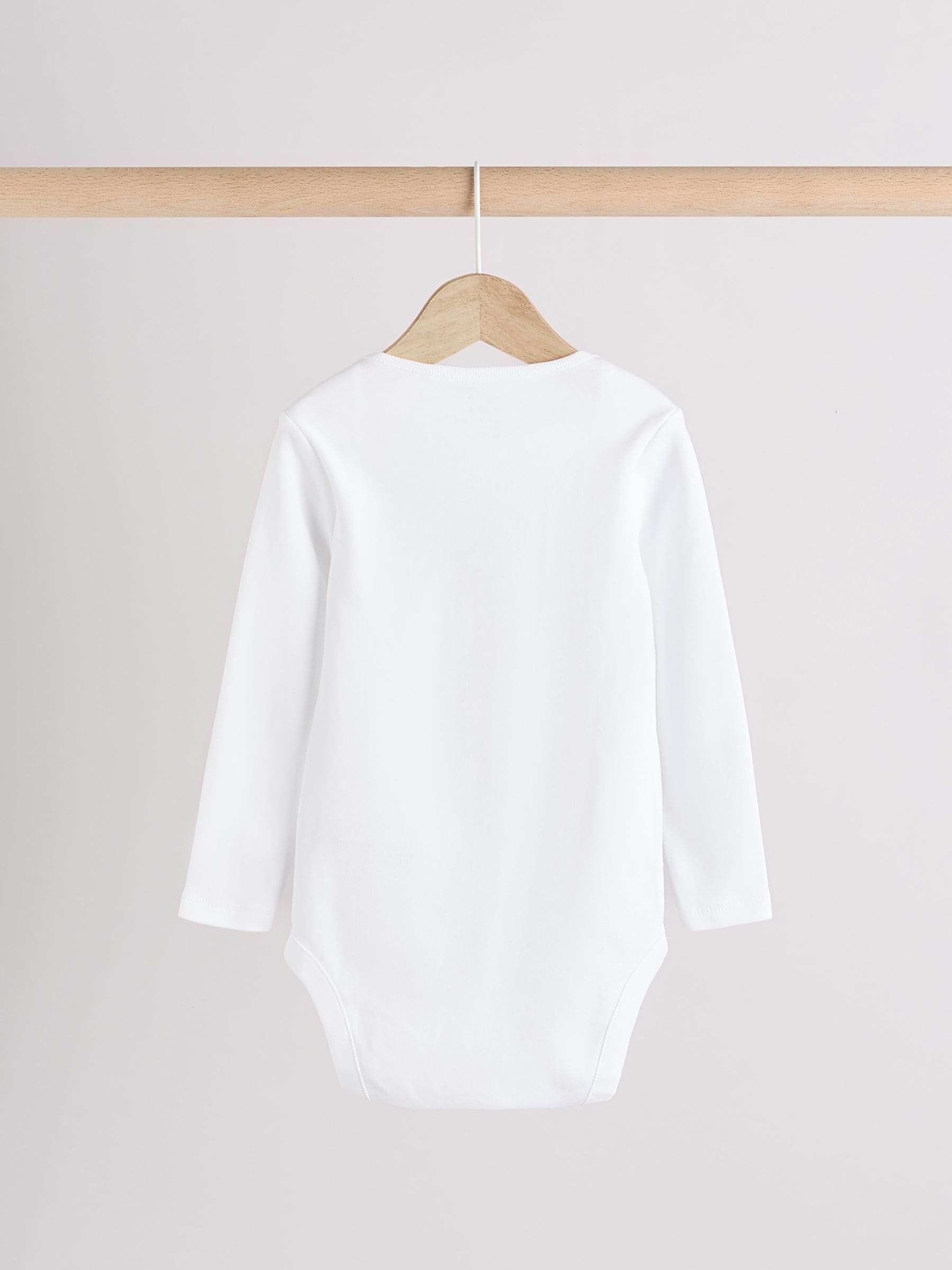White 10 Pack Essential Baby Long Sleeve Bodysuits image 5