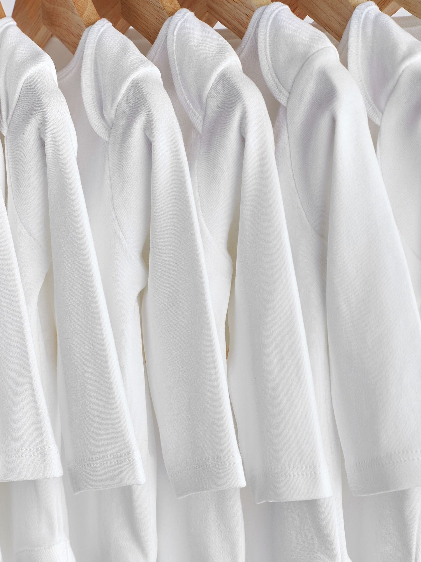White 10 Pack Essential Baby Long Sleeve Bodysuits image 6