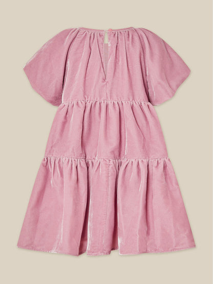 Monsoon Pink Baby Leila Corsage Velvet Party Dress - image 2