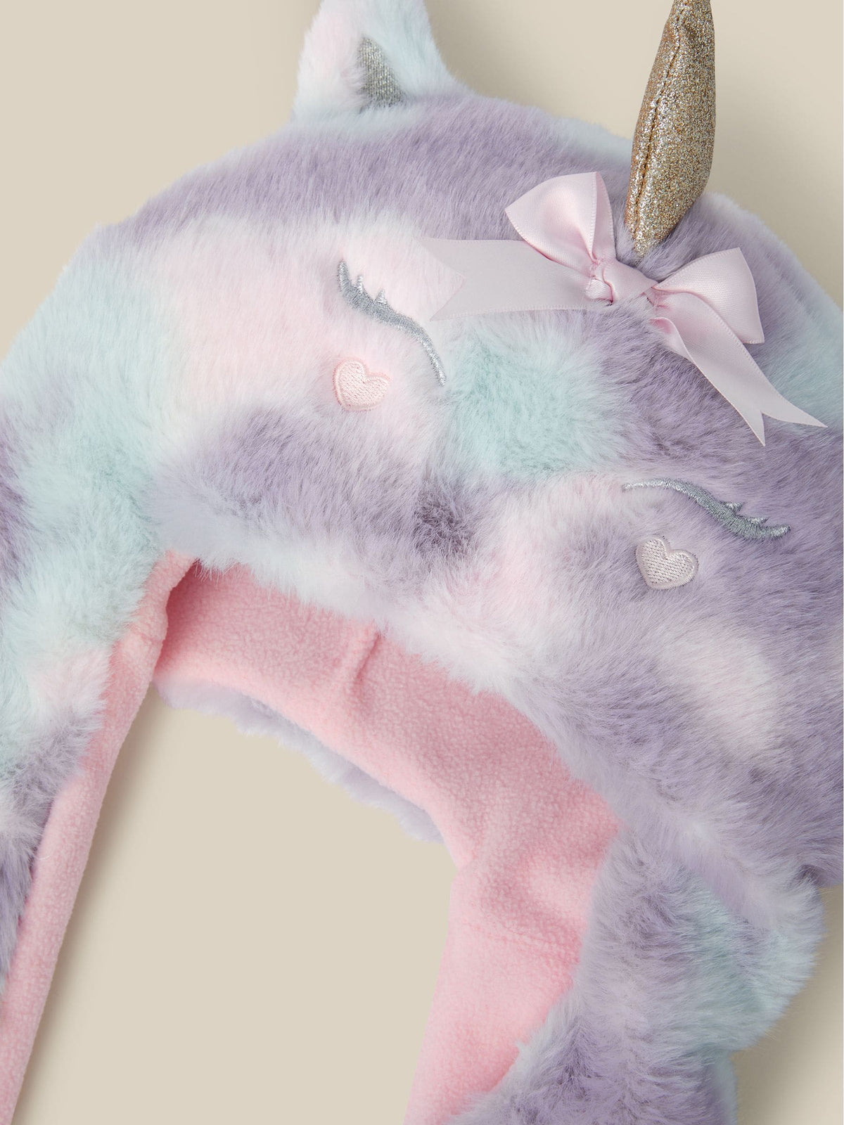 Monsoon Pink 3-in-1 Fluffy Unicorn Hat Scarf - image 2