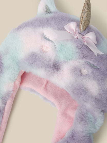 Monsoon Pink 3-in-1 Fluffy Unicorn Hat Scarf - image 2