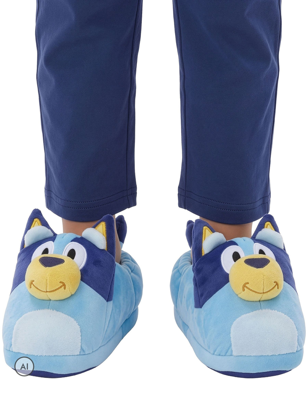 Character Blue Bluey 3D Novelty Plush Slippers - image 2