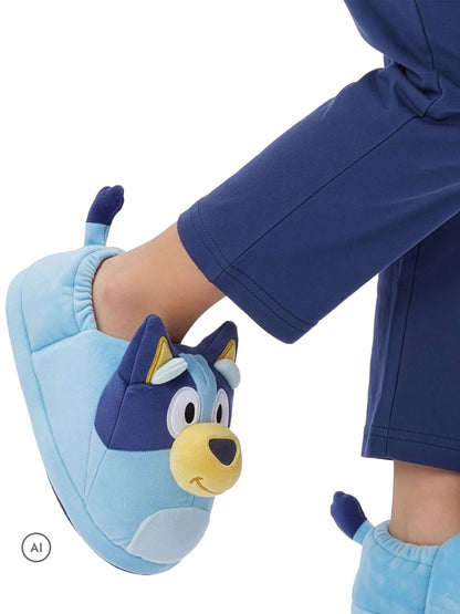 Character Blue Bluey 3D Novelty Plush Slippers - image 3