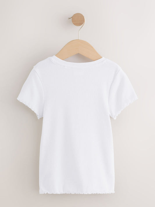 Dsiney Kidz - White Ribbed Placket T-Shirt (3-16yrs) image 2