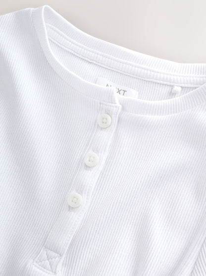 Dsiney Kidz - White Ribbed Placket T-Shirt (3-16yrs) image 3