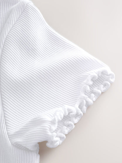 Dsiney Kidz - White Ribbed Placket T-Shirt (3-16yrs) image 4