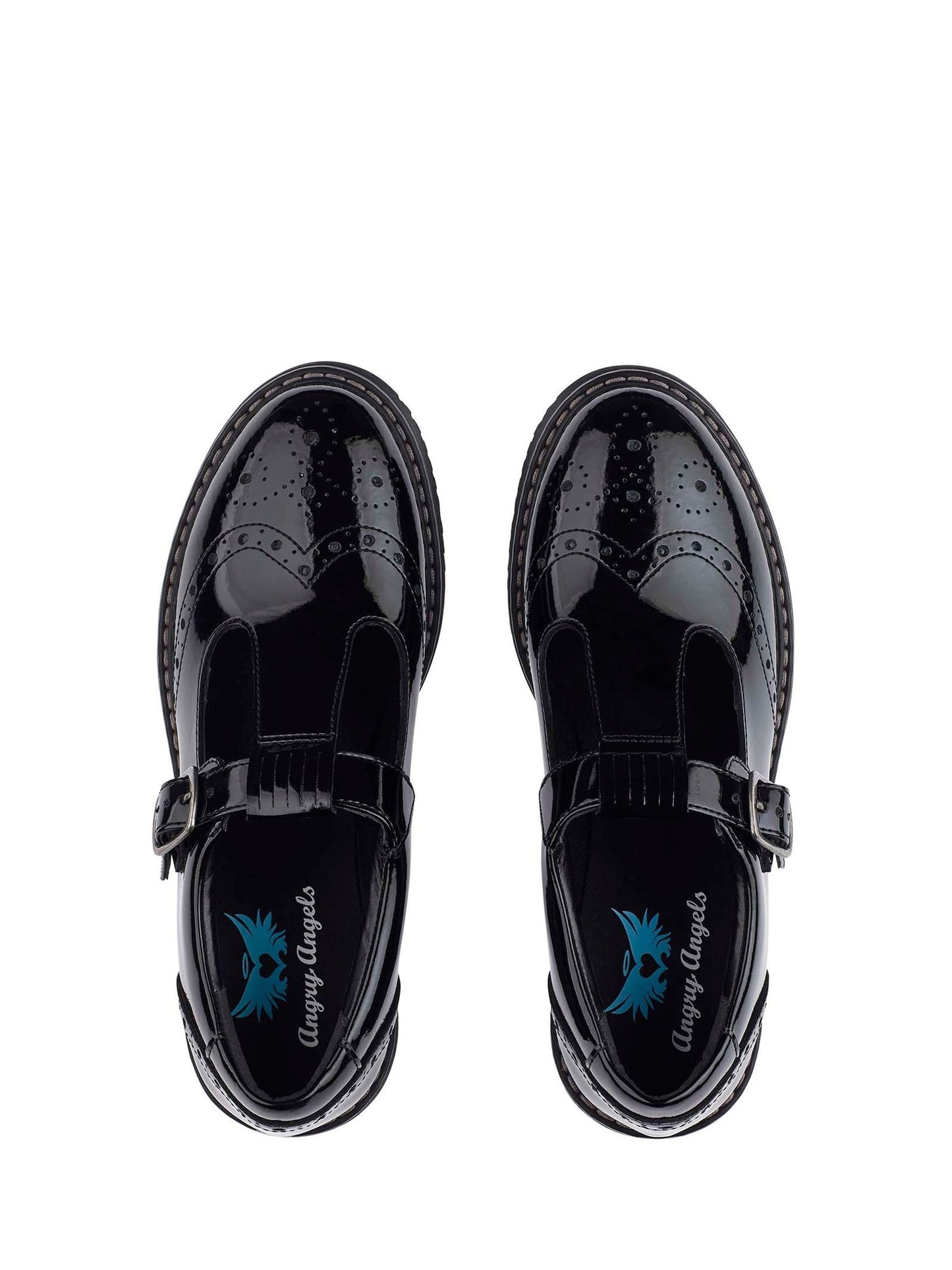 Start Rite Black Patent Standard Fit Imagine T-Bar School Shoes Standard Width Fitting image 2