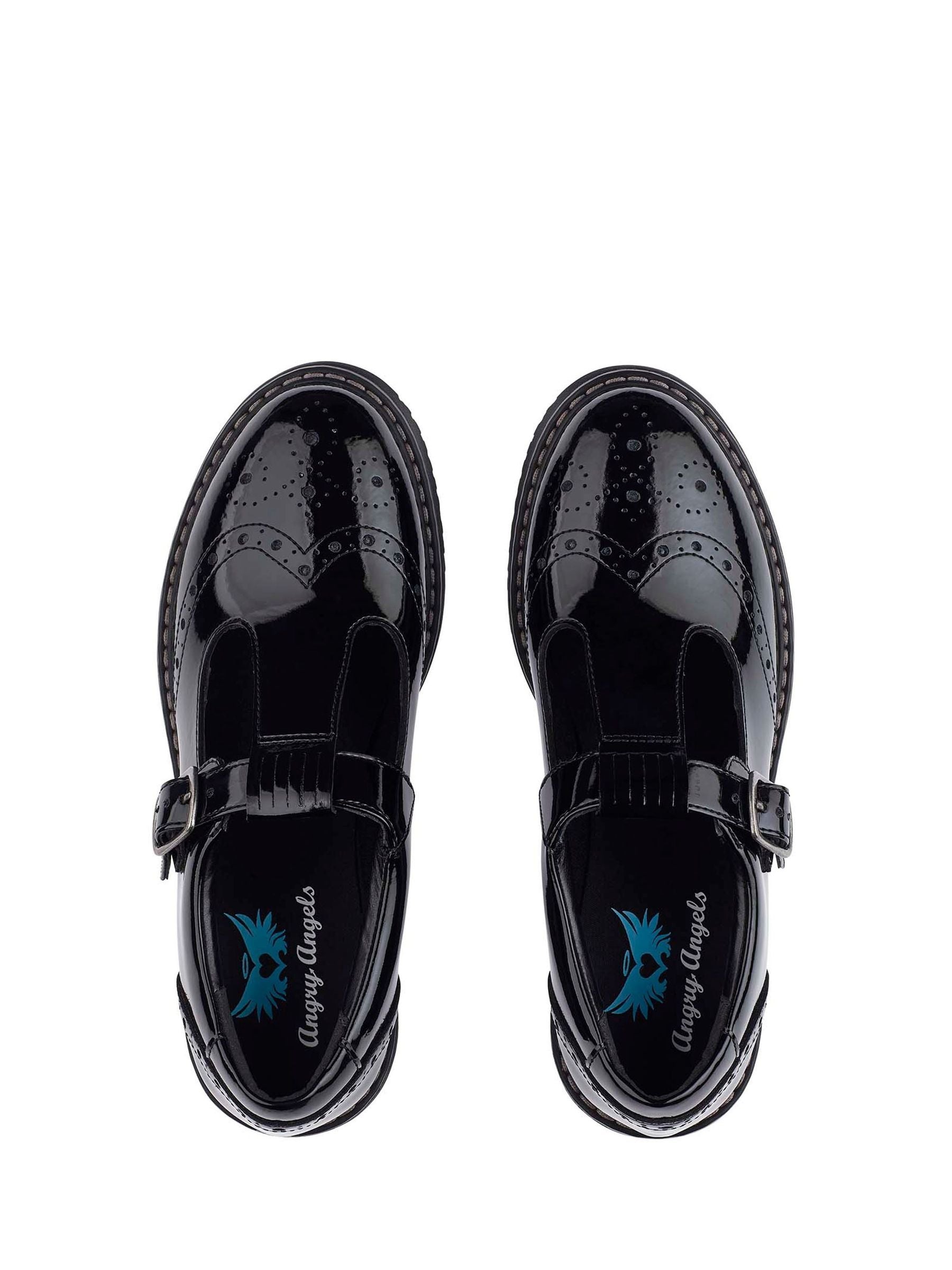 Start Rite Black Patent Standard Fit Imagine T-Bar School Shoes Standard Width Fitting image 2