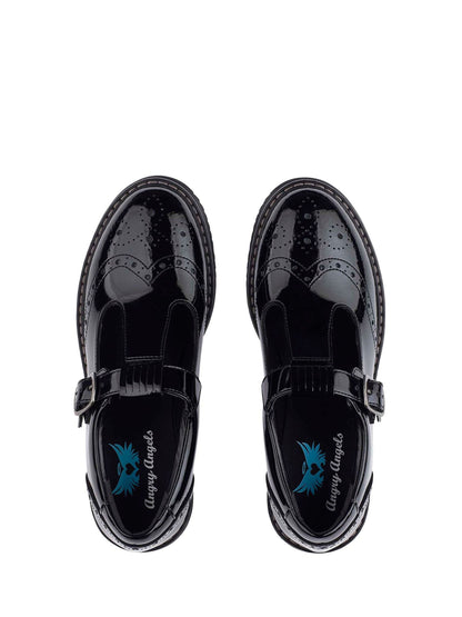 Start Rite Black Patent Standard Fit Imagine T-Bar School Shoes Standard Width Fitting image 2