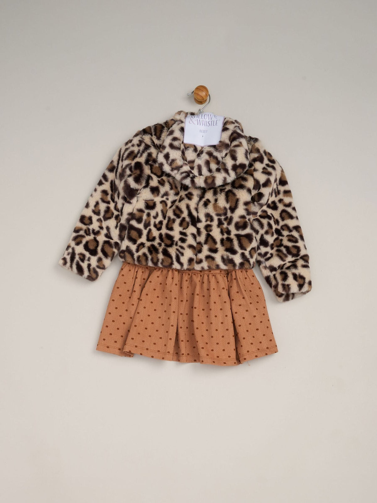 Miss Brown Fur Jacket and Dress Outfit Set - image 2