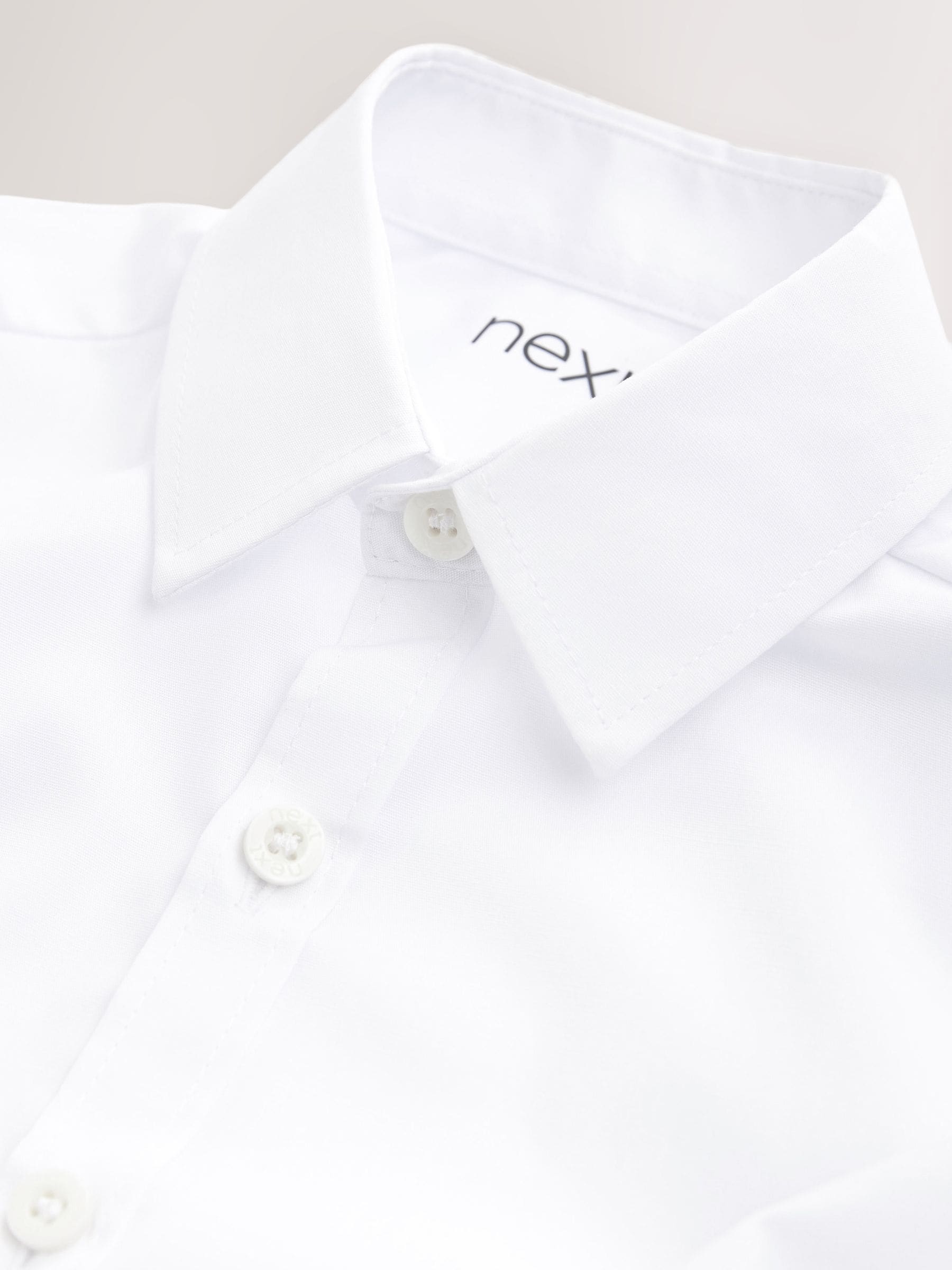 Dsiney Kidz - White 2 Pack Long Sleeve Stretch School Shirts (3-16yrs) image 2