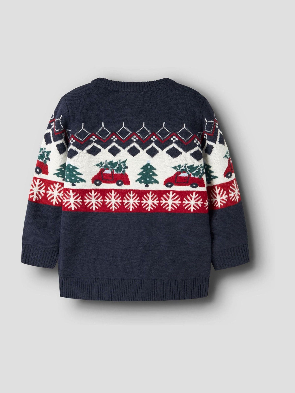 Name It Blue Car Print Christmas Jumper - image 4