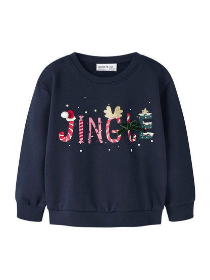 Name It Blue Bow Print Christmas Jumper - image 3