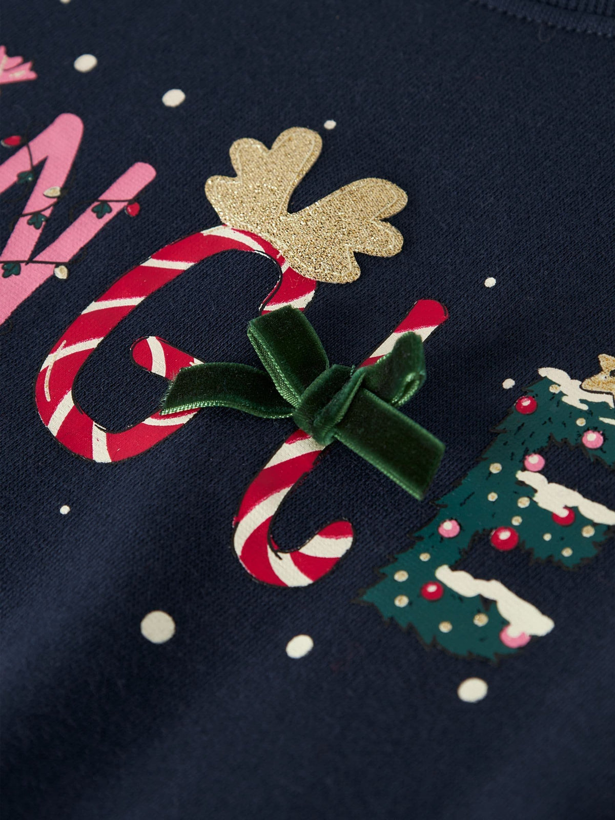 Name It Blue Bow Print Christmas Jumper - image 5