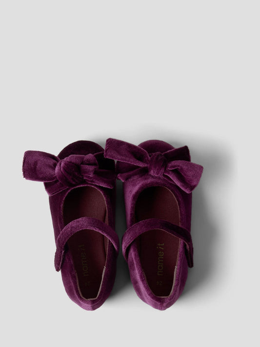 Name It Purple Velvet Ballet Shoes - image 1