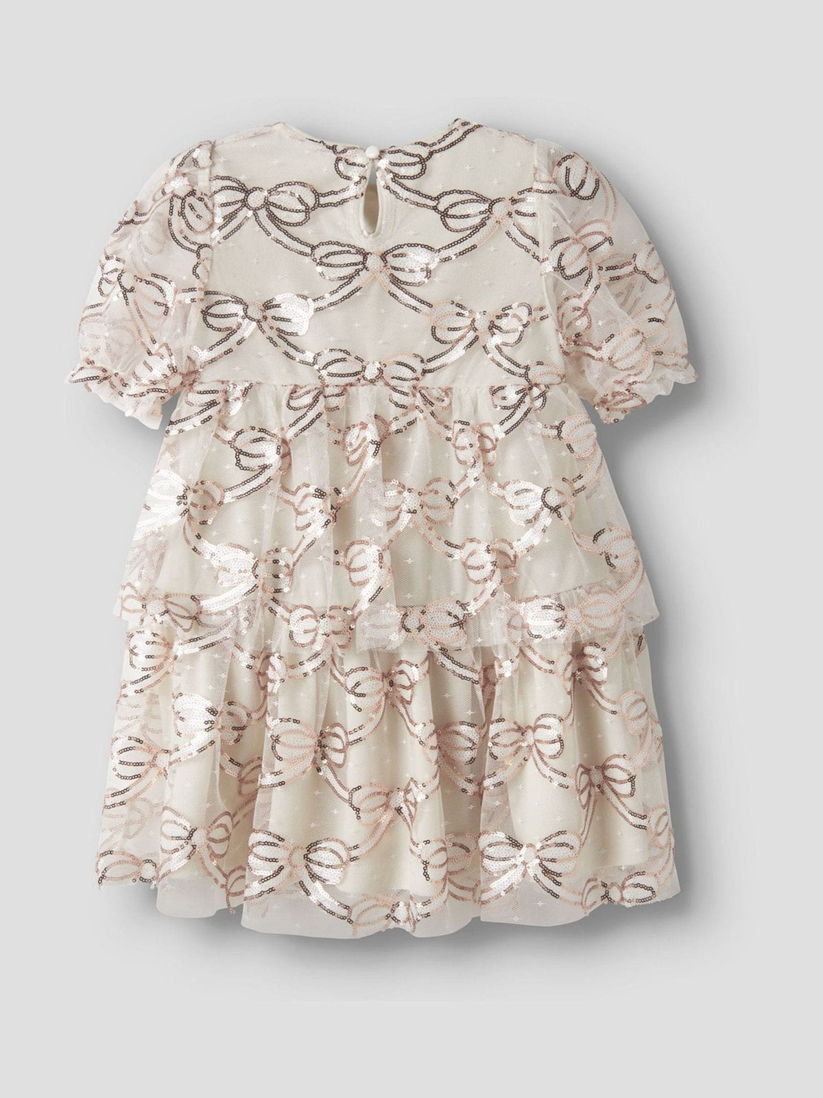 Name It Cream Sequin Teired Occasion Dress - image 4