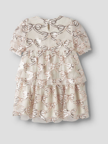 Name It Cream Sequin Teired Occasion Dress - image 4
