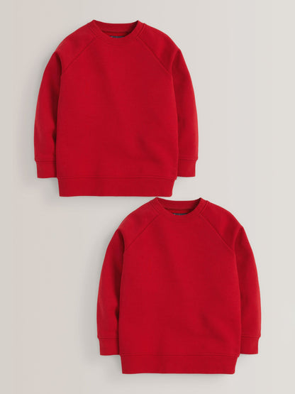 Dsiney Kidz - Red Crew Neck School Sweater 2 Pack (3-16yrs) image 1