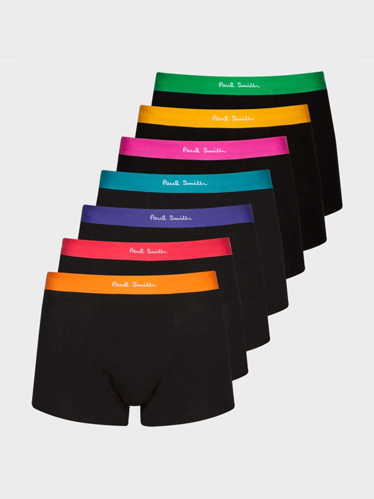 Dsiney Kidz - PS Paul Smith Black Bold Waistband Boxers 7 Pack image 1