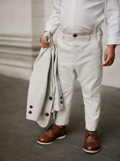 Dsiney Kidz - Neutral Blazer, Shirt & Trouser Set Blazer Shirt Trousers and Bow Tie Set (3mths-12yrs) image 3