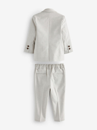 Dsiney Kidz - Neutral Blazer, Shirt & Trouser Set Blazer Shirt Trousers and Bow Tie Set (3mths-12yrs) image 5