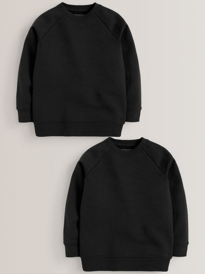 Dsiney Kidz - Black Crew Neck School Sweater 2 Pack (3-16yrs) image 1
