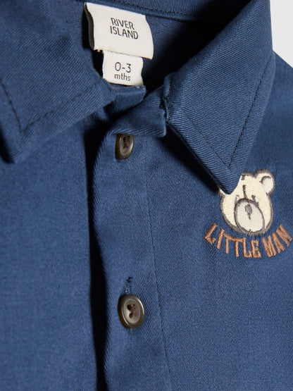 River Island Blue Bear Shacket Polo & Trousers 3 Pack Set - image 4