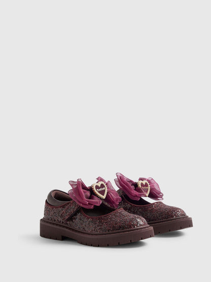 River Island Red Glitter Bow Mary Jane Shoes - image 2