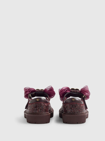 River Island Red Glitter Bow Mary Jane Shoes - image 3