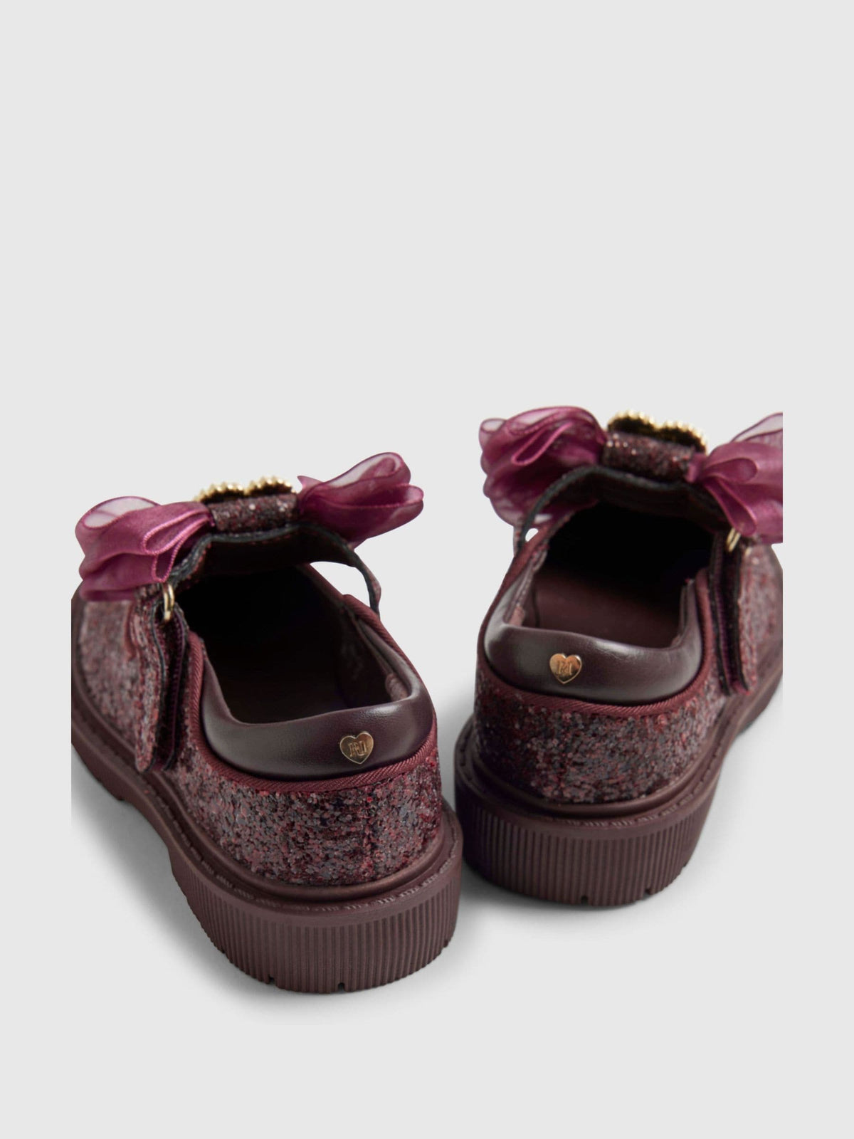 River Island Red Glitter Bow Mary Jane Shoes - image 4