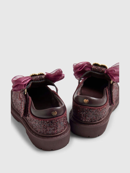 River Island Red Glitter Bow Mary Jane Shoes - image 4