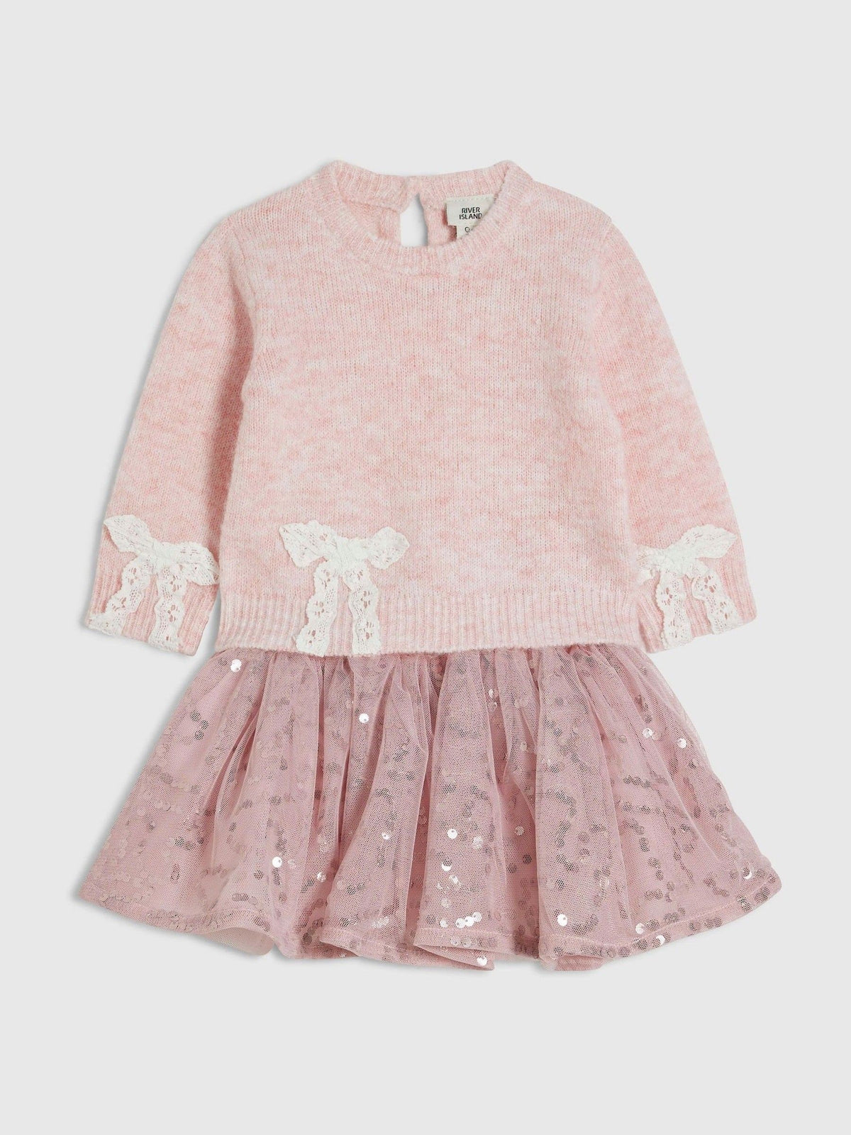 River Island Pink Bow Top & Skirt Set - image 3