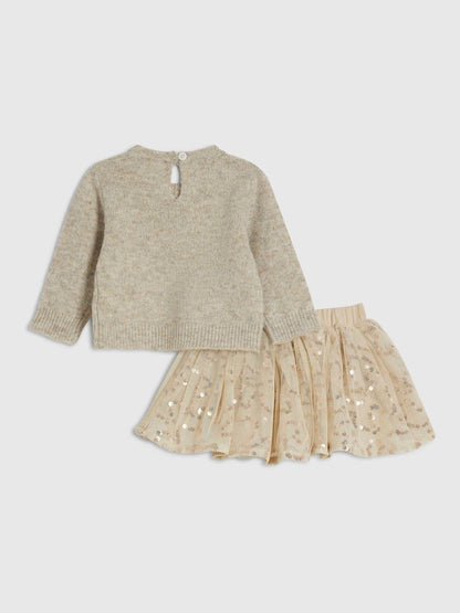 River Island Brown Bow Jumper & Tutu Skirt Set - image 2