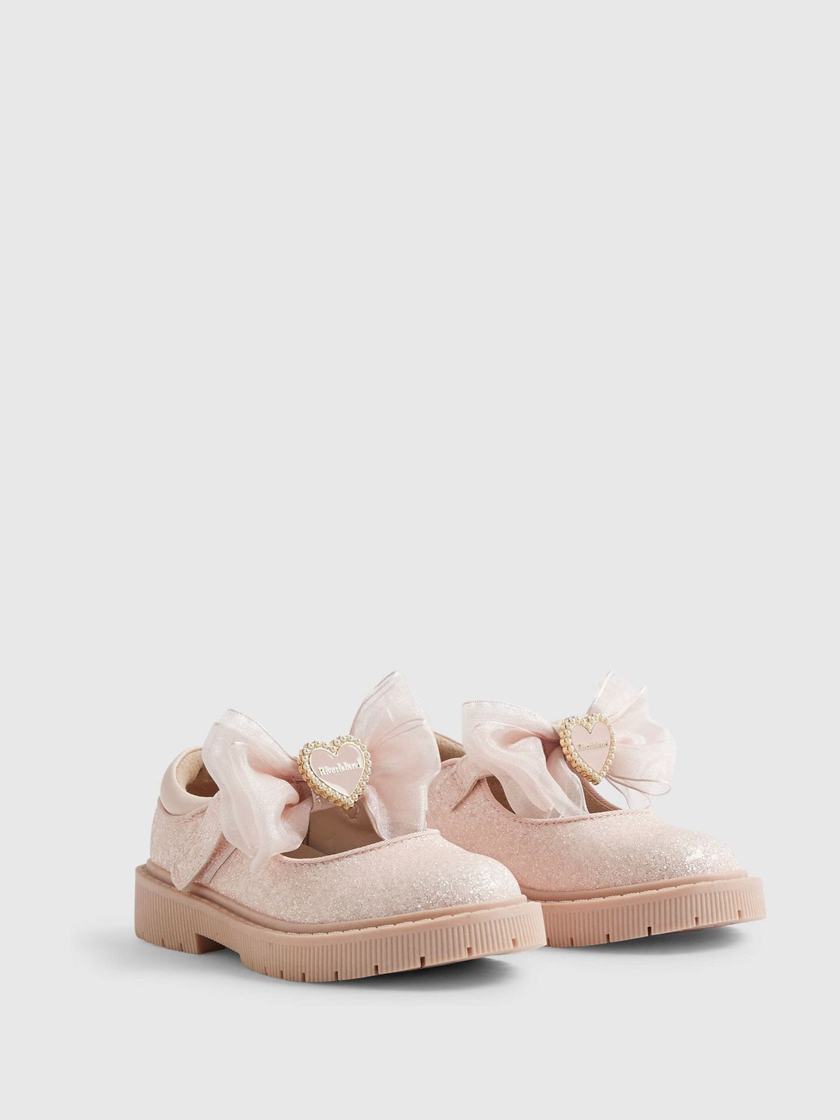 River Island Pink Glitter Bow Mary Jane Shoes - image 2