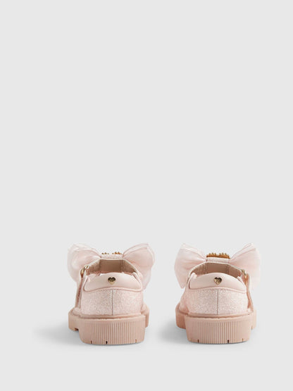 River Island Pink Glitter Bow Mary Jane Shoes - image 3