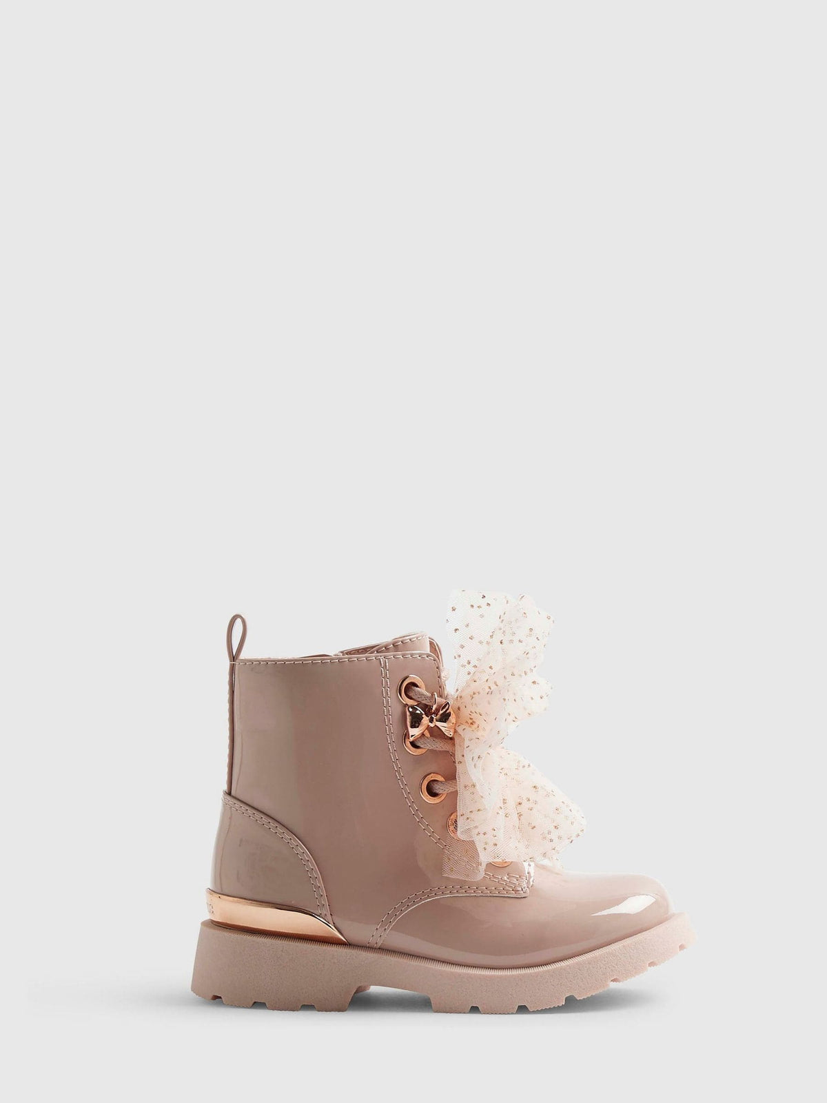 River Island Pink Lace Up Bow Boots - image 1