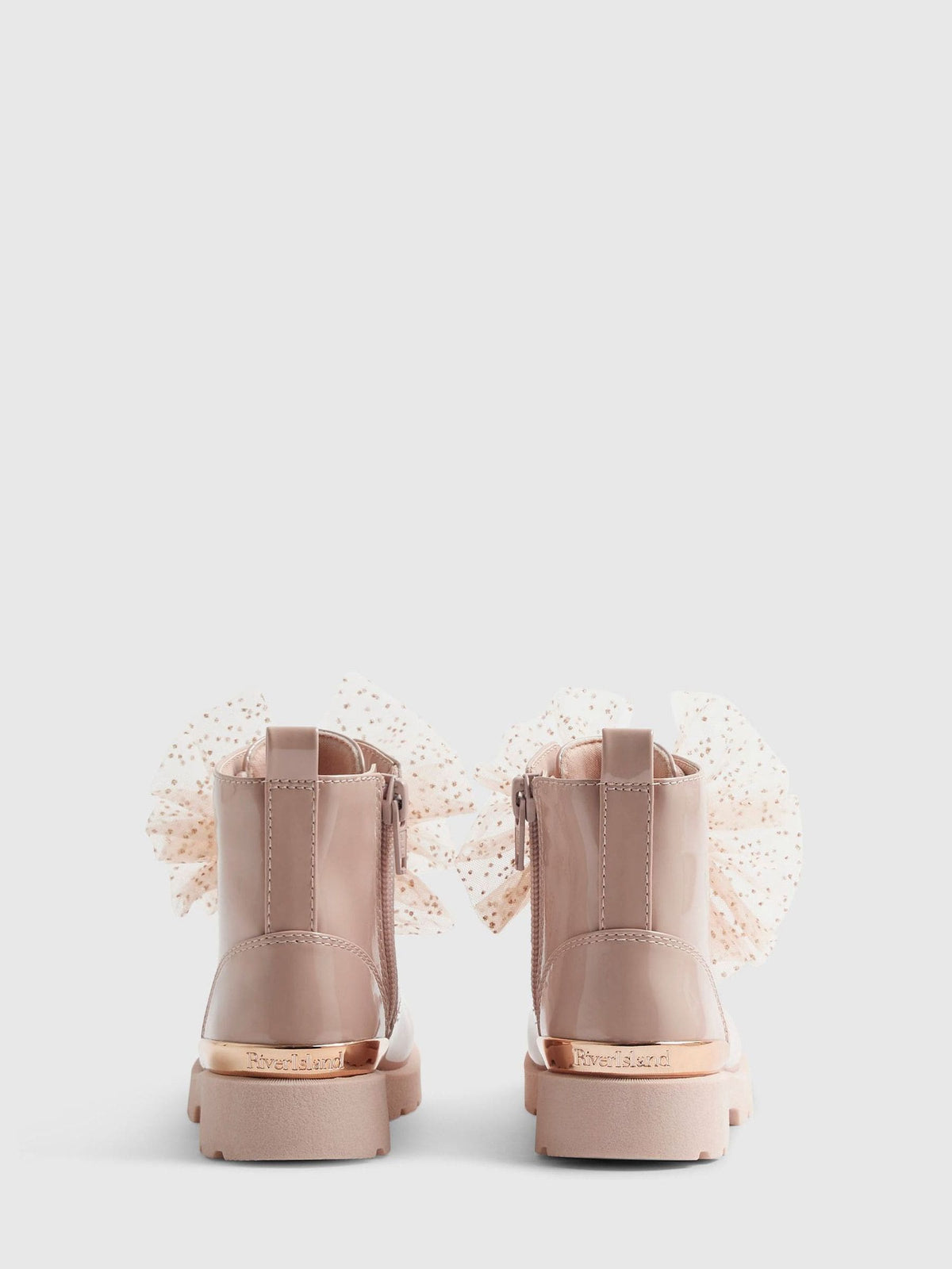 River Island Pink Lace Up Bow Boots - image 2