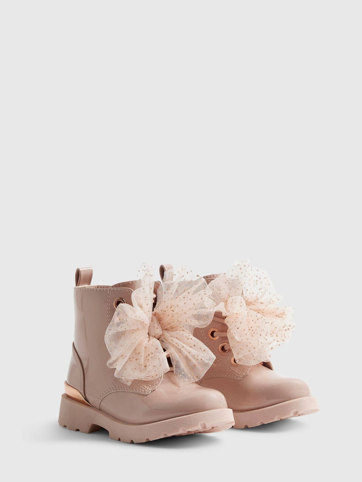 River Island Pink Lace Up Bow Boots - image 3