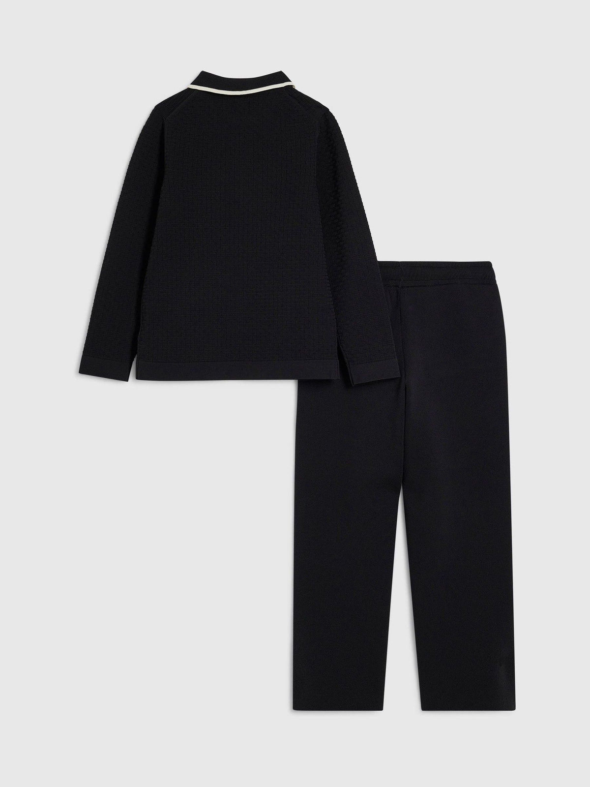 River Island Black Polo Top & Trousers Set - image 2