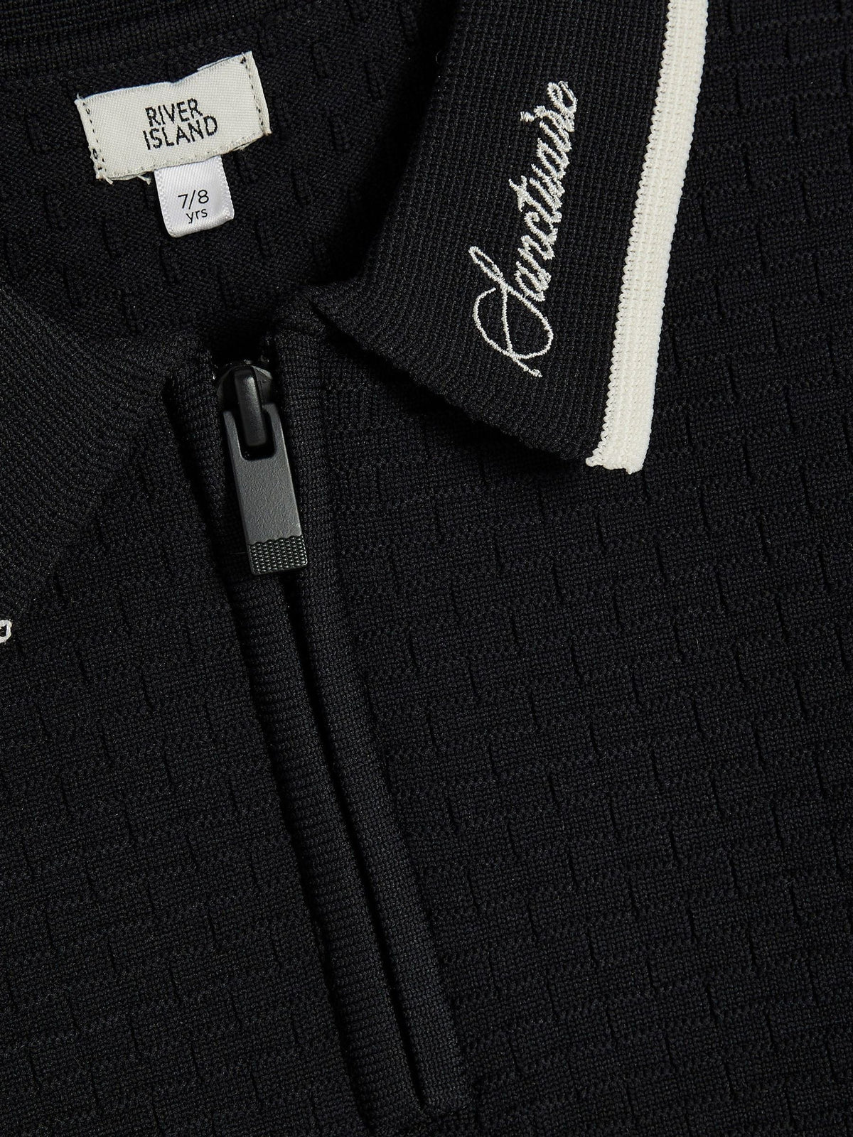 River Island Black Polo Top & Trousers Set - image 4