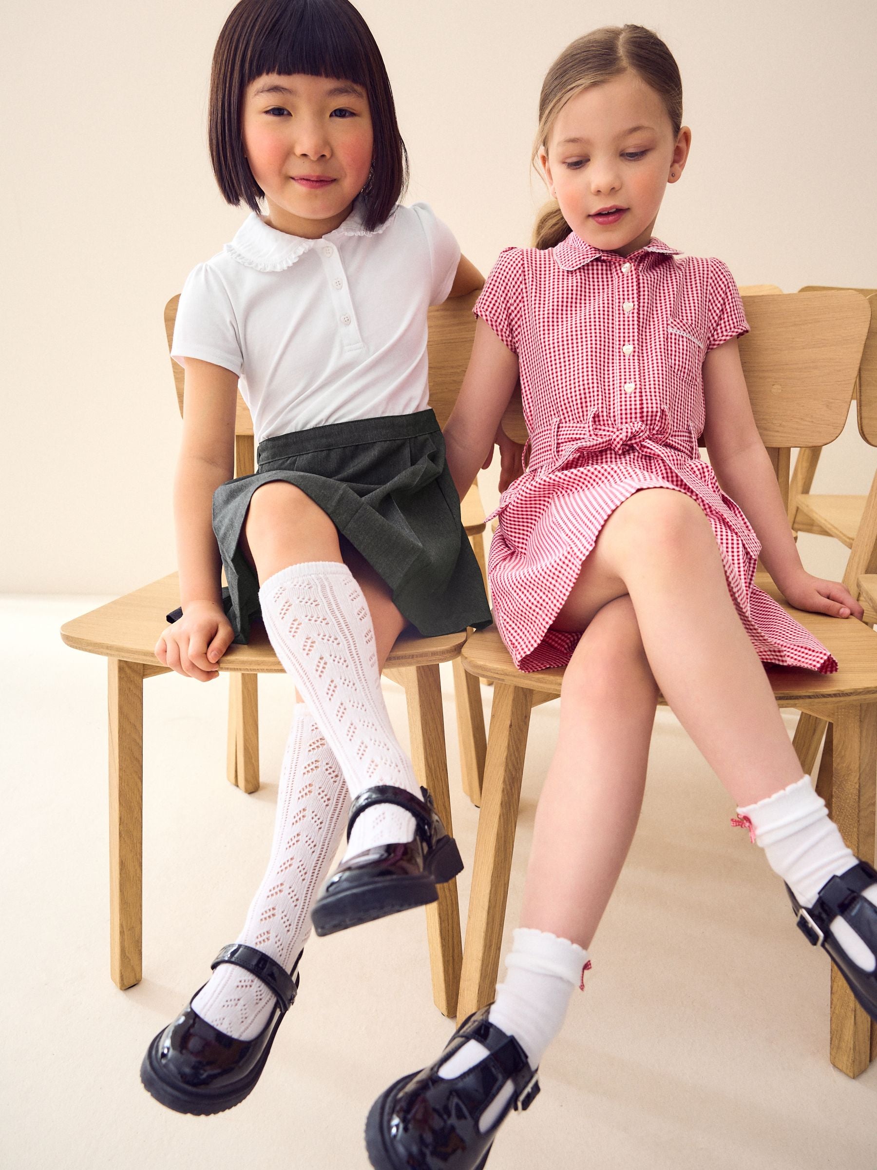 Grey 2-In-1 Short Sleeve School Pinafore Dress (3-14yrs) image 3
