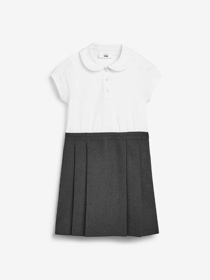 Grey 2-In-1 Short Sleeve School Pinafore Dress (3-14yrs) image 6
