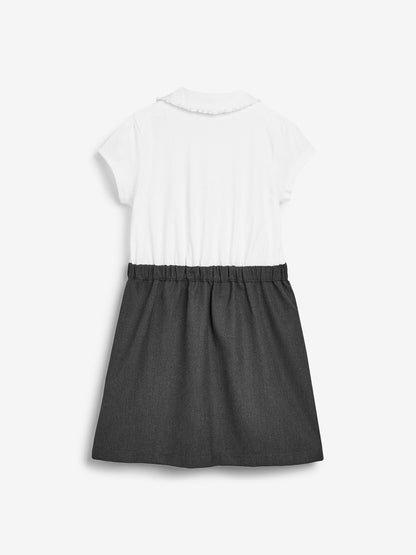 Grey 2-In-1 Short Sleeve School Pinafore Dress (3-14yrs) image 7