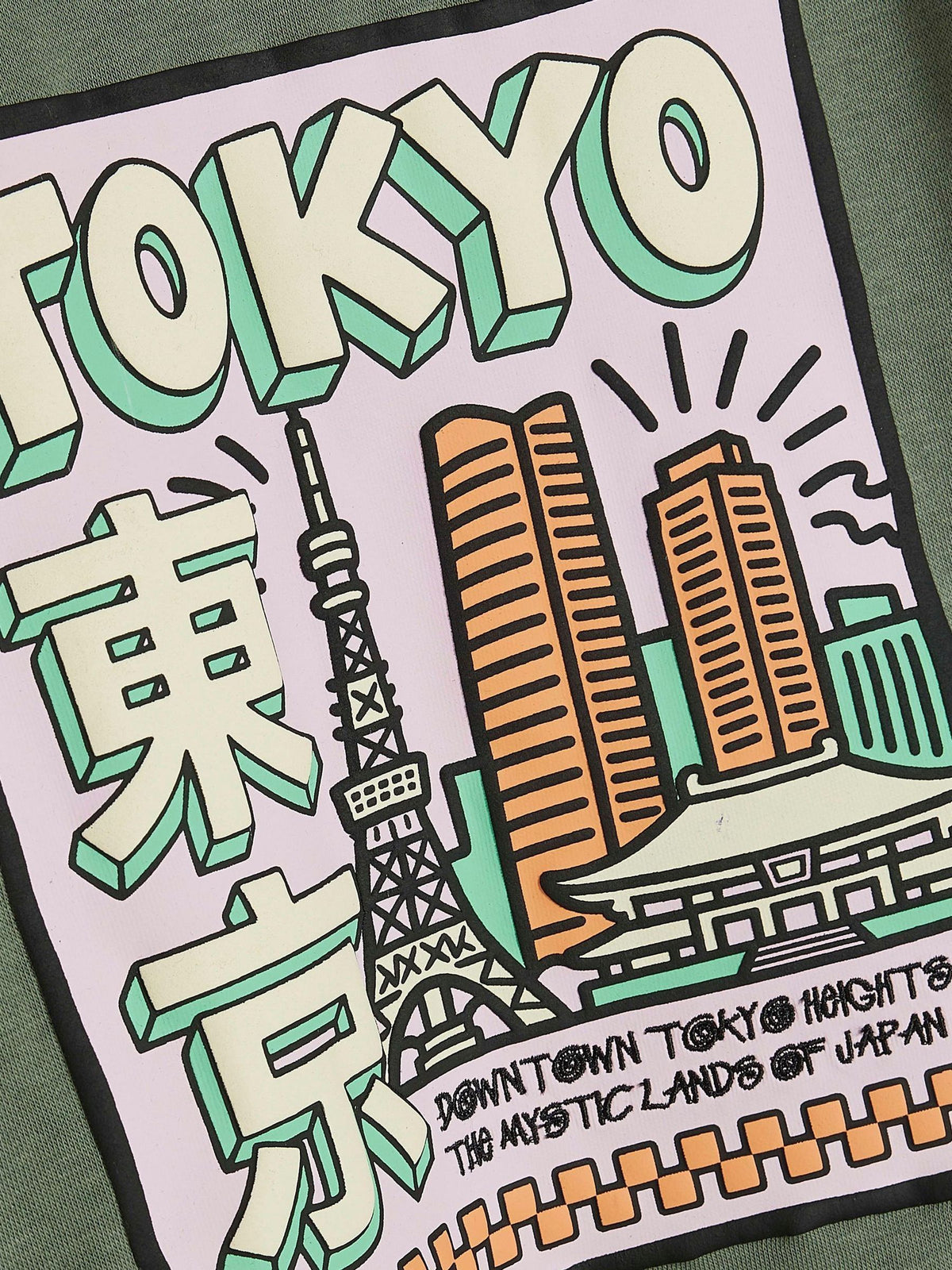 River Island Green Tokyo Cartoon Sweatshirt & Joggers Set - image 4