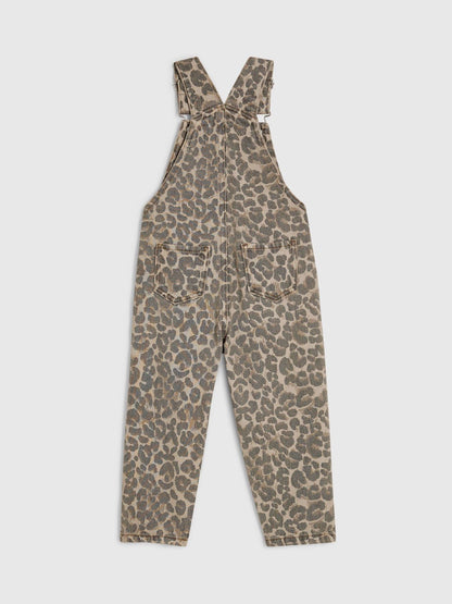 River Island Brown Leopard Badged Dungarees - image 2