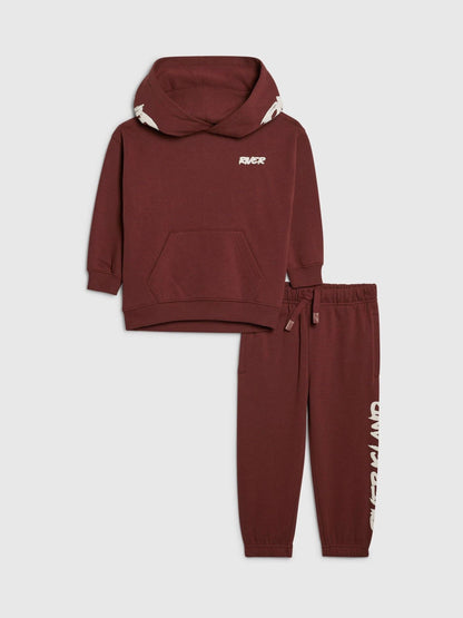 River Island Orange River Logo Hoodie & Joggers Set - image 1