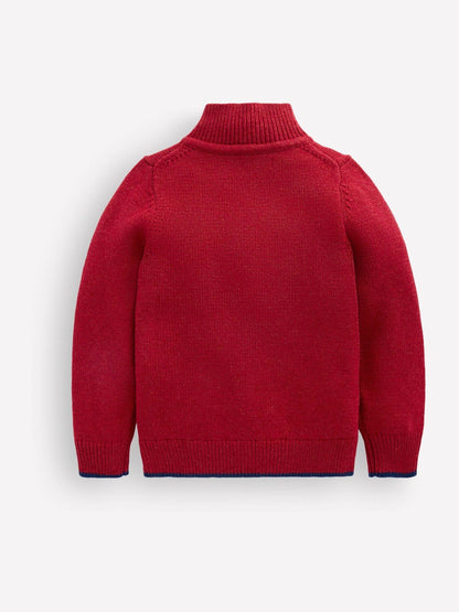 Boden Red Heritage Half-Zip Jumper - image 2