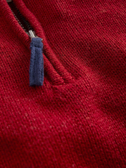 Boden Red Heritage Half-Zip Jumper - image 3