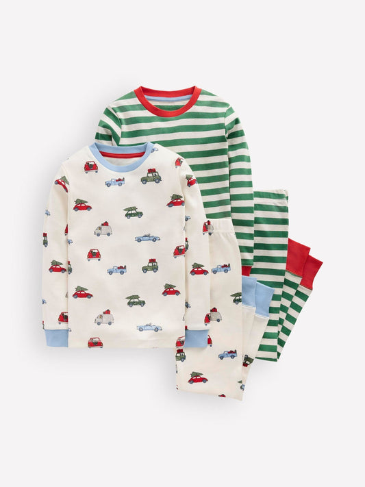 Boden Cream Snug Pyjamas 2 Pack - image 1