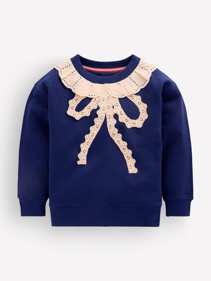 Boden Blue Bobbie Appliqué Sweatshirt - image 1